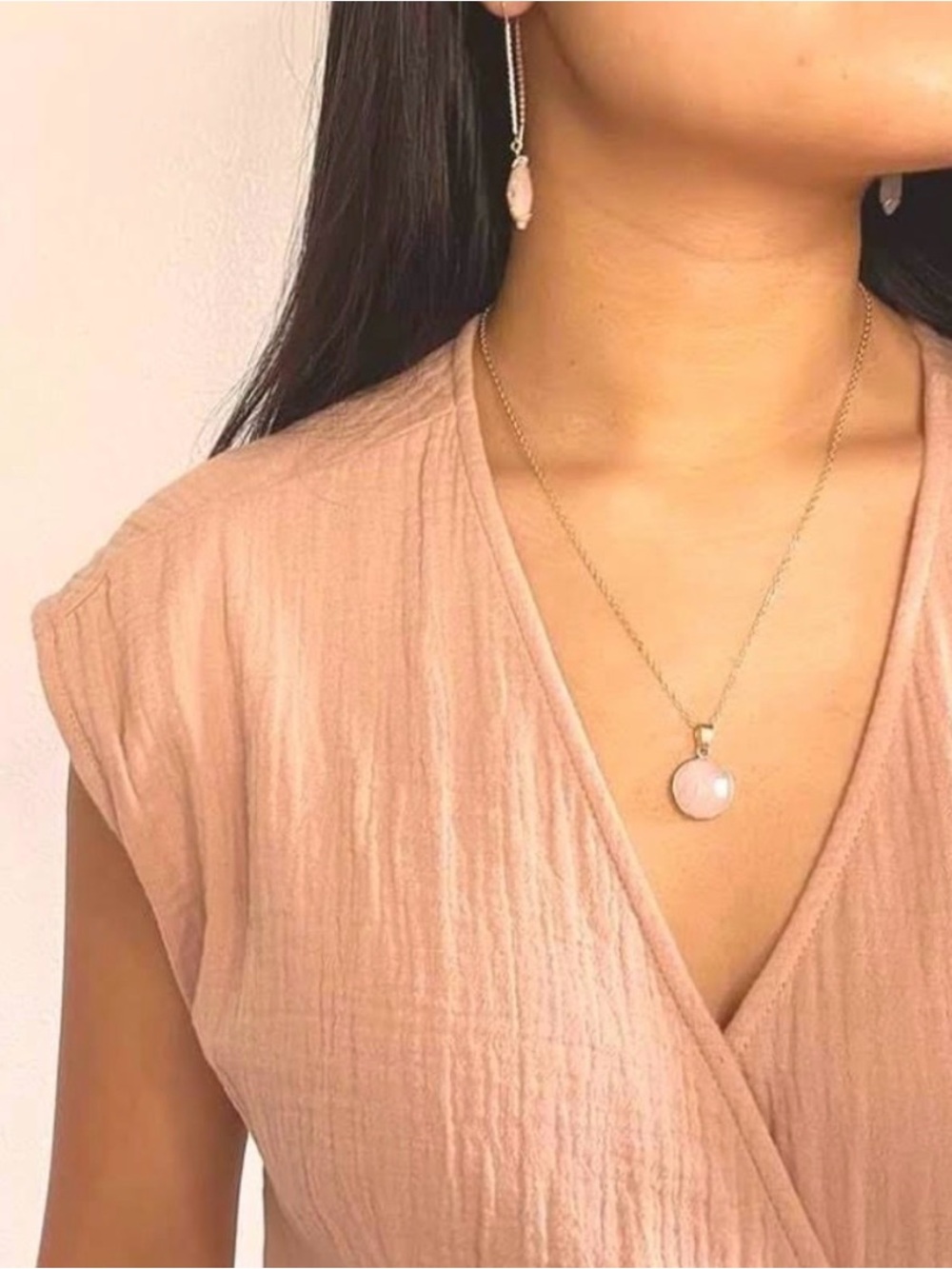 Sanctuary Project Rose Serenity pink charm necklace